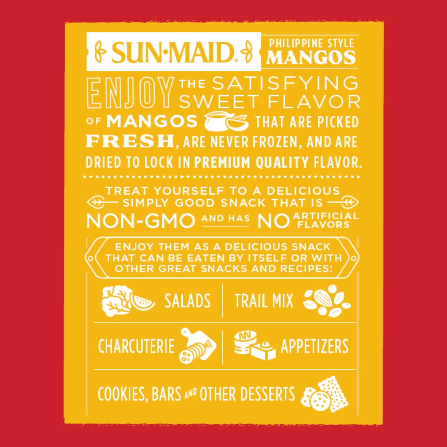 Sun-Maid Dried Mango Slices - 15oz Resealable Bag | Natural Sweet Dried Fruit Snack for Kids & Adults | Perfect for Lunch Boxes, Hiking, Office Snacks & Healthy Desserts (Pack of 1)