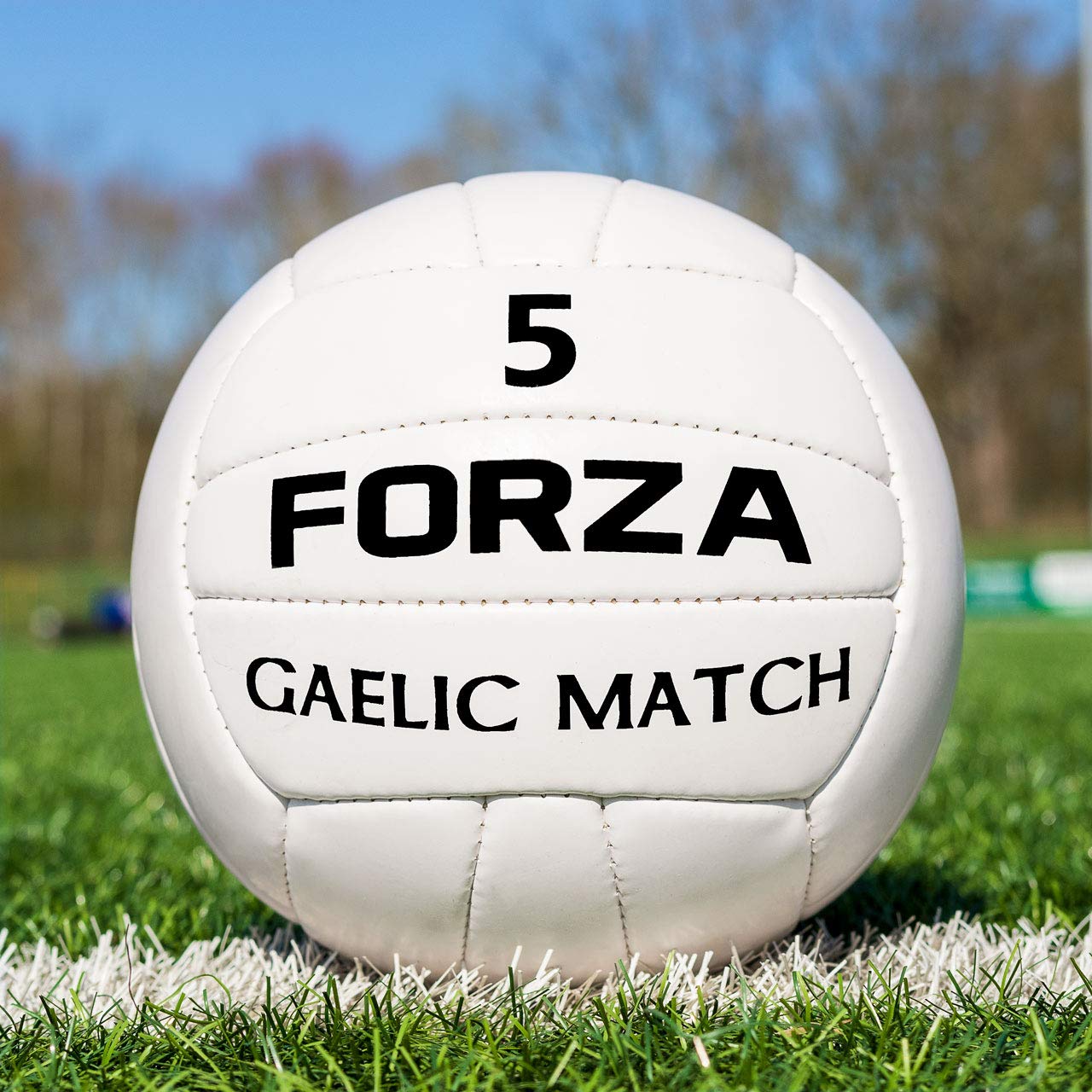 FORZA Gaelic Match Football - Official Size 5, 100% Hand Stitched Leather - Perfect for Gaelic Football Training & Matches