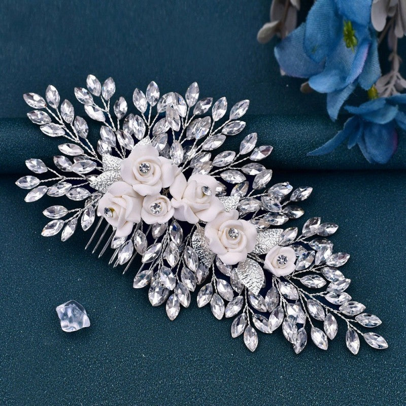 Elegant Rhinestone Wedding Tiara Headpiece for Brides – Classic Crystal Bridal Crown for Ceremony & Reception
