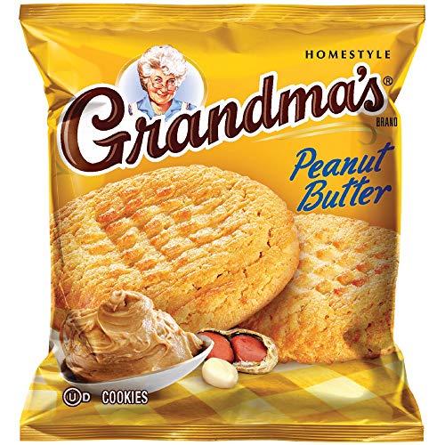 Grandma's Homemade Peanut Butter Cookies - 2.5oz (60 Count) | Classic American Cookies for Snacking, Gifts & Holiday Treats