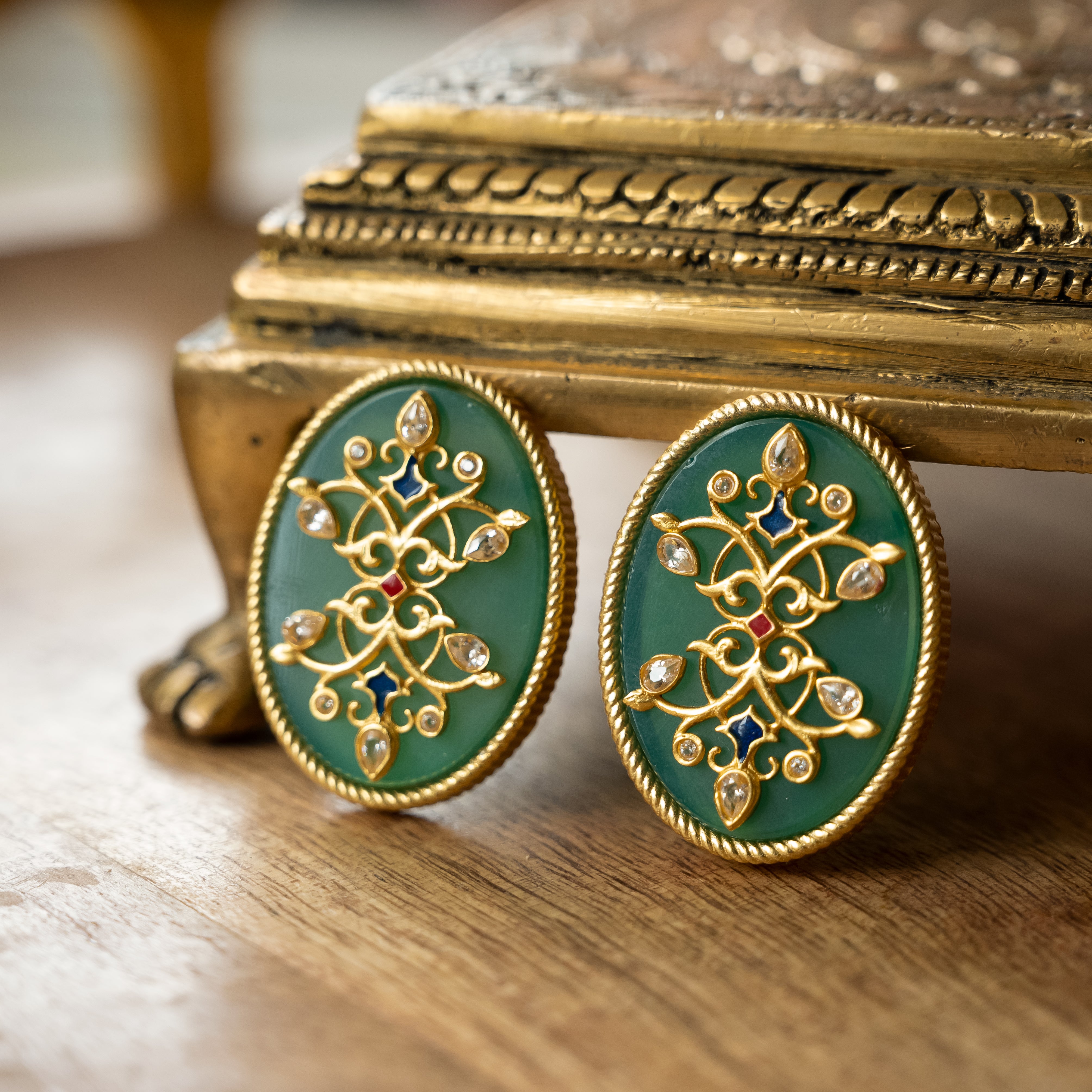 Green Onyx Stud Earrings for Women – Elegant & Hypoallergenic Jewelry – Perfect for Everyday Wear & Gifts