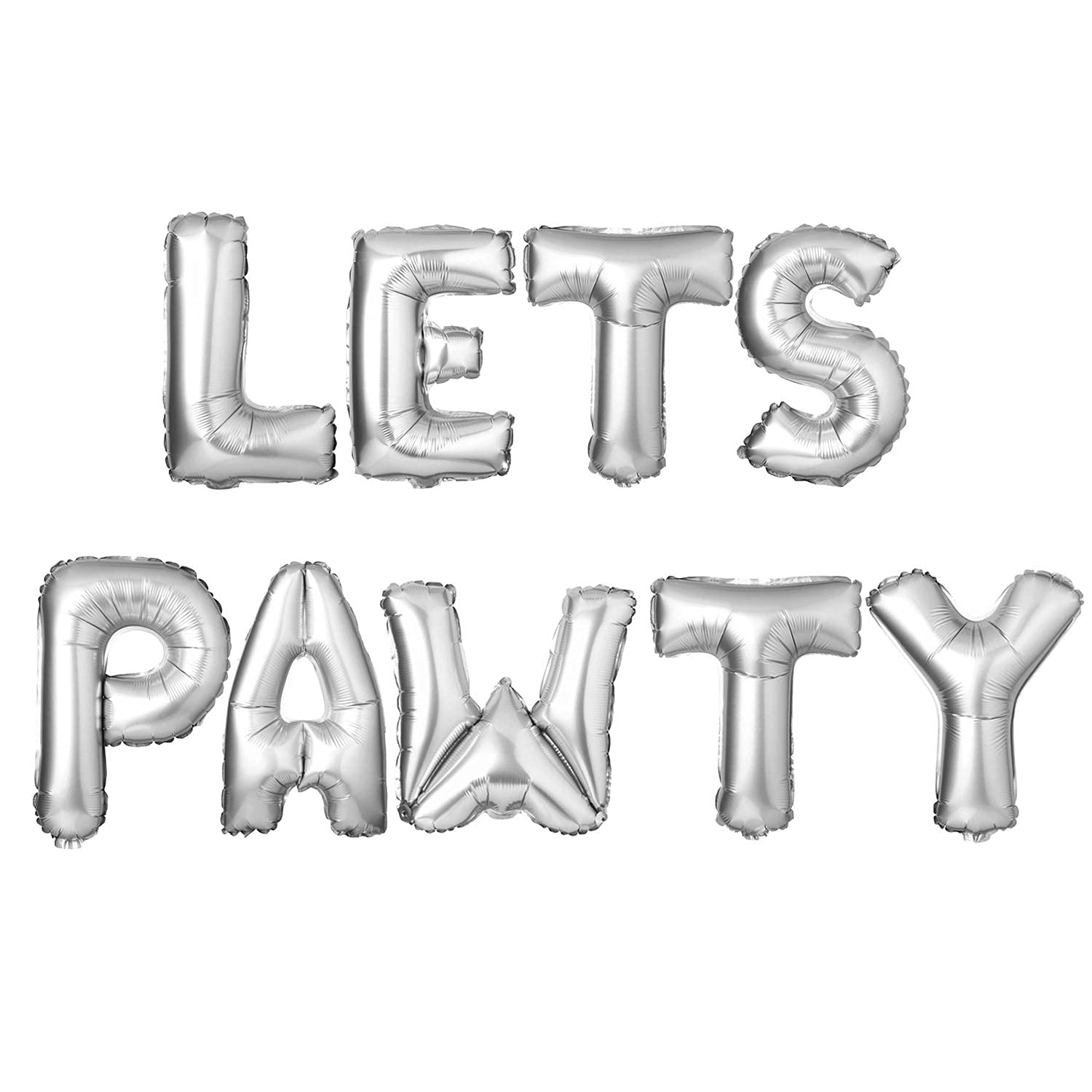 Legendog Paw Print Balloons - Cat Birthday Hat & Happy Birthday Banner Set - Foil Balloons & Pawty Letters Decorations for Pet Birthday Party, Baby Shower, Animal Theme Celebration