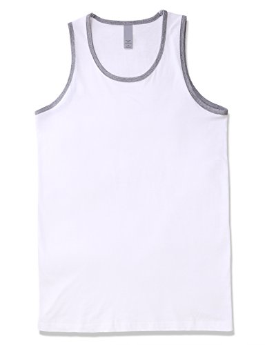 Contrast Trim White Grey