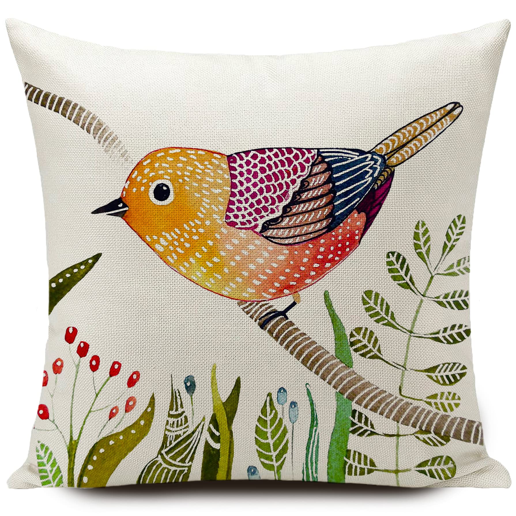 Waterproof Outdoor Pillow Covers 18x18 Inch - Set of 4 for Patio, Garden & Sofa Decor