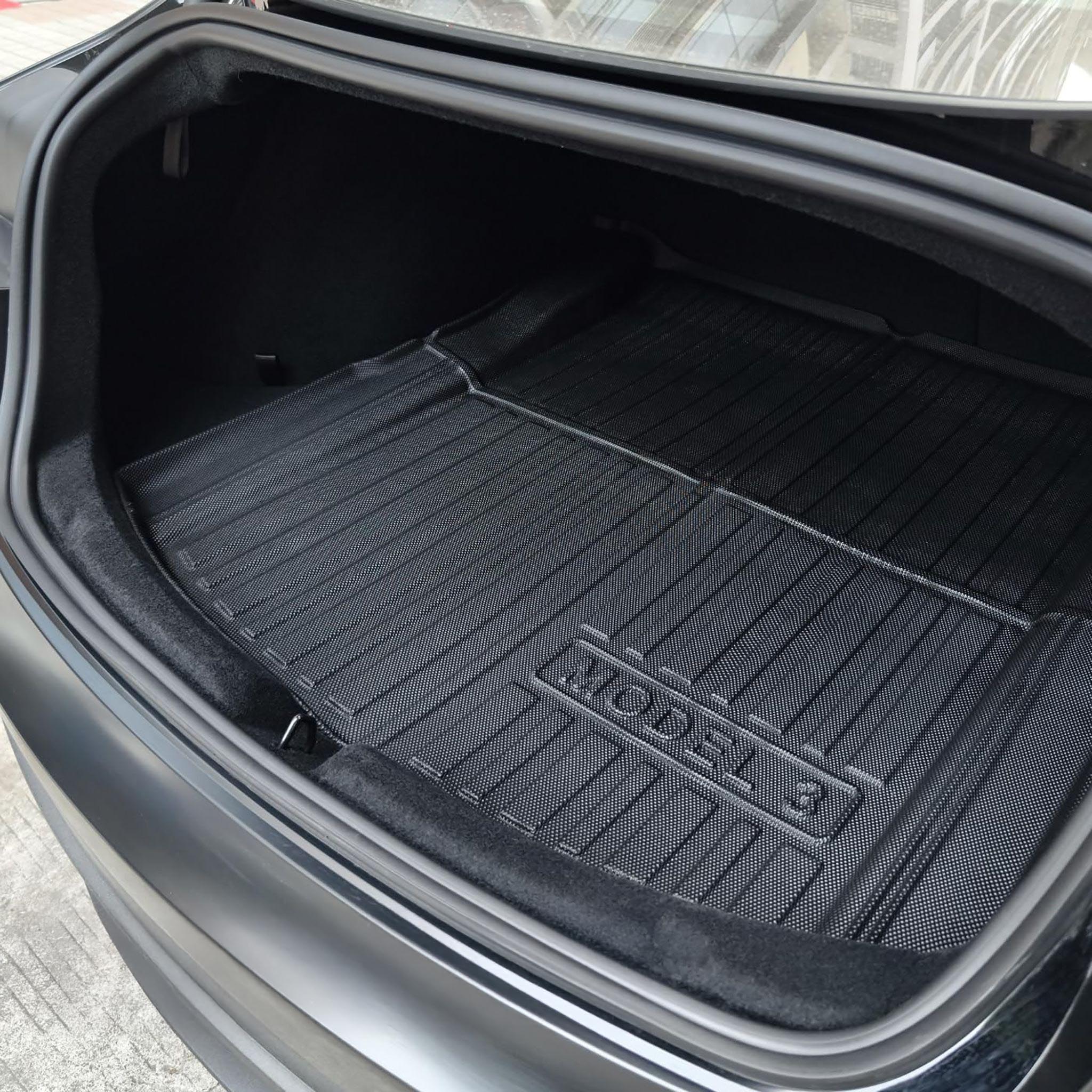 2024 Tesla Model 3 Highland All-Weather Floor Mats & Liners Full Set - 8 Piece Custom Fit Car Floor Mats with Carpet Inserts | Perfect for Daily Commuting, Road Trips & All-Season Protection