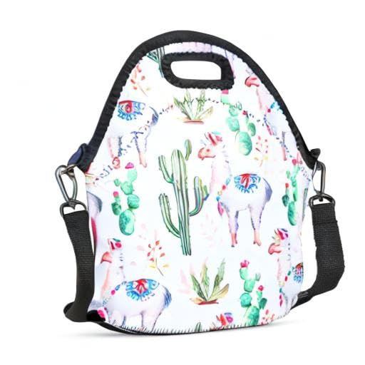Violet Mist Insulated Neoprene Lunch Bag for Women & Men - Reusable Waterproof Lunch Tote with Extra Pocket & Zipper for Work, School, Picnics & Outdoor Activities - Perfect Gift for Adults