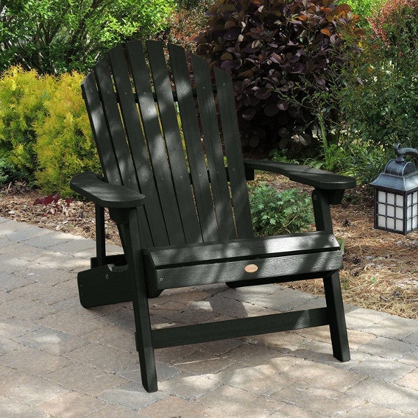 King Hamilton Folding & Reclining Adirondack Outdoor Chair - Patio, Lawn, Garden & Poolside Relaxation - Weather-Resistant Comfort for Backyard, Deck & Camping