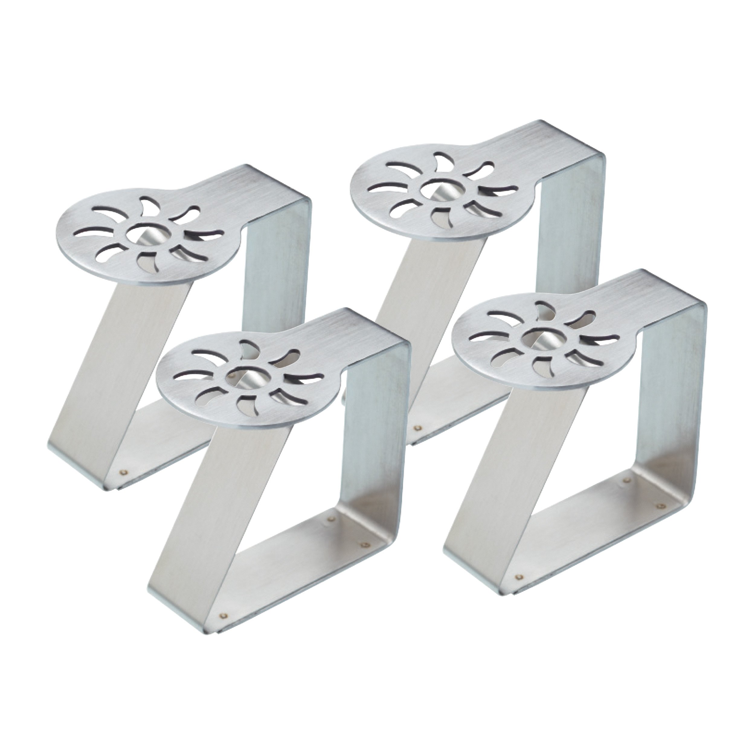 4-Pack Stainless Steel Sun Pattern Tablecloth Clips - Heavy Duty Outdoor Picnic, BBQ, and Party Supplies for Securing Table Linens