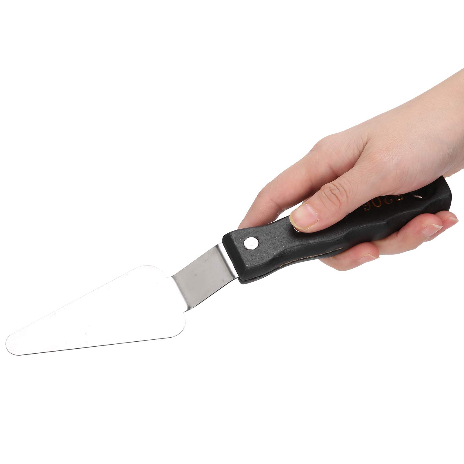 5-Piece Stainless Steel Palette Knives Set with Black Wood Handle - Artist Painting Tools for Oil & Acrylic - Perfect for Students & Professional Artists - Ideal for Canvas Painting, Color Mixing & Texture Creation