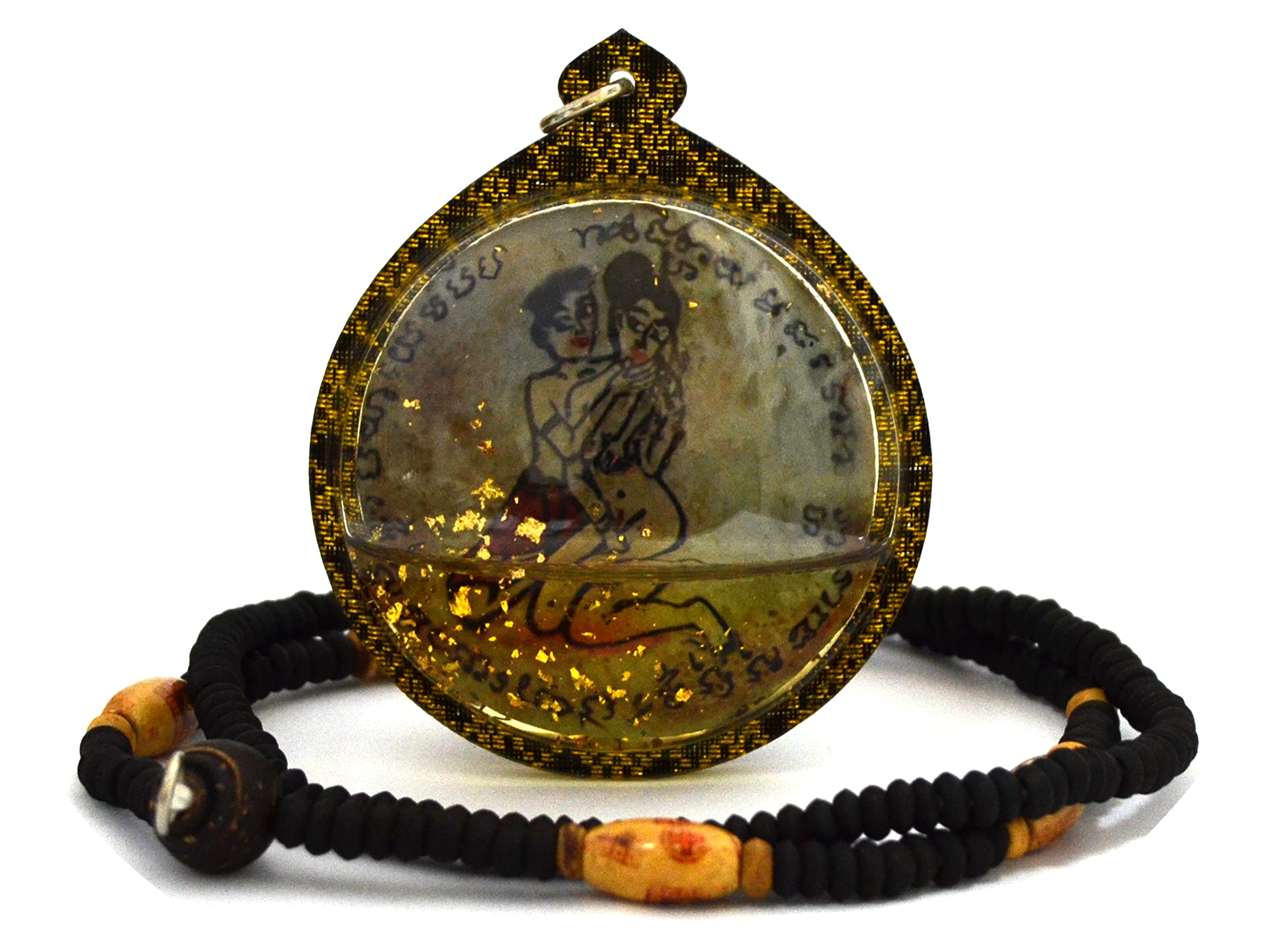 Kruba Khampeang Thai Amulet Pendant - Khoo Mahasanaey Love & Wealth Charm, Buddhist Blessing Jewelry for Good Luck & Relationships | Perfect Spiritual Gift for Couples, Meditation & Protection