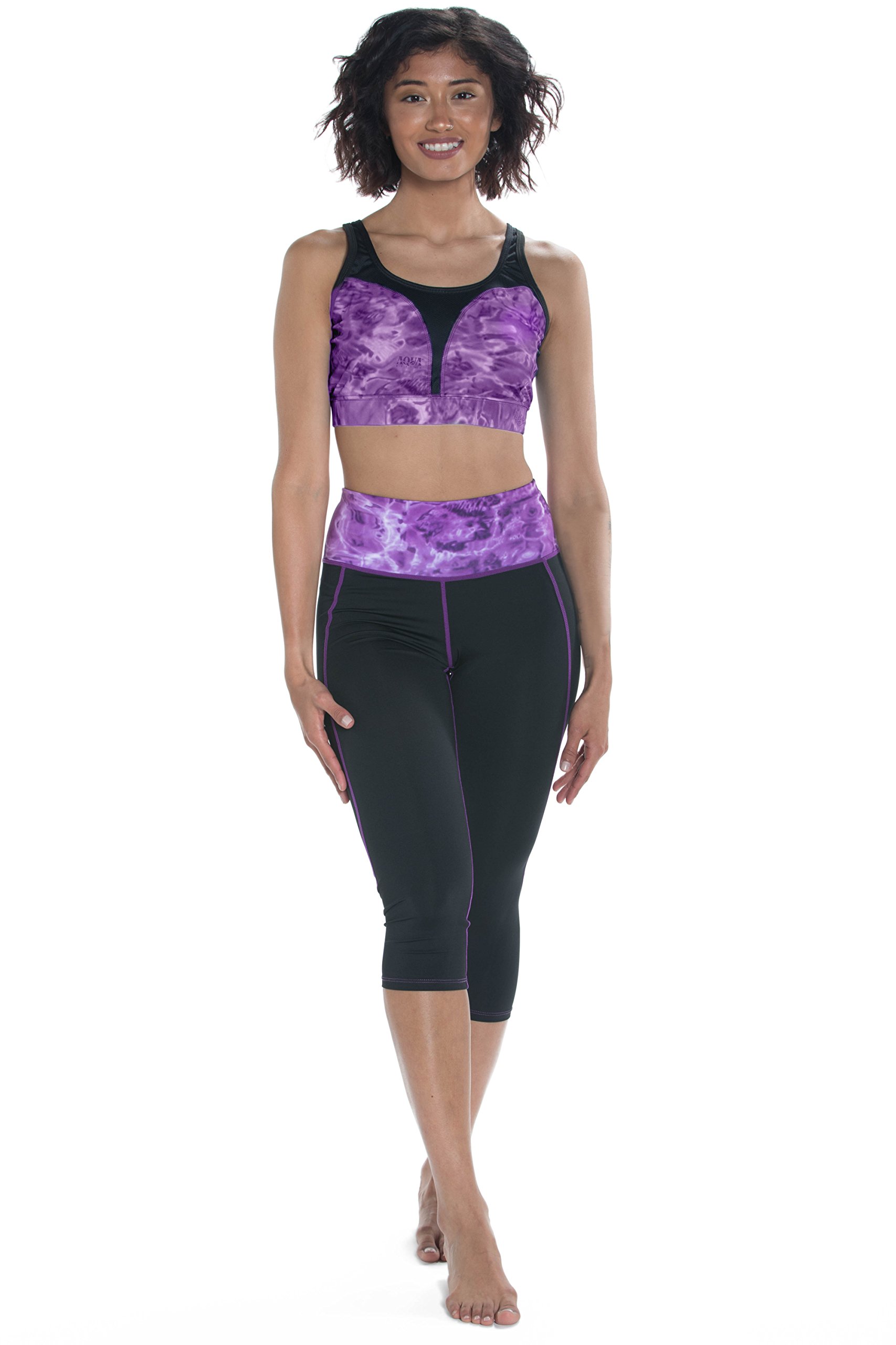 Women's High Waisted Capri Leggings - Stretchy Cropped Yoga Pants for Workouts, Running & Casual Wear
