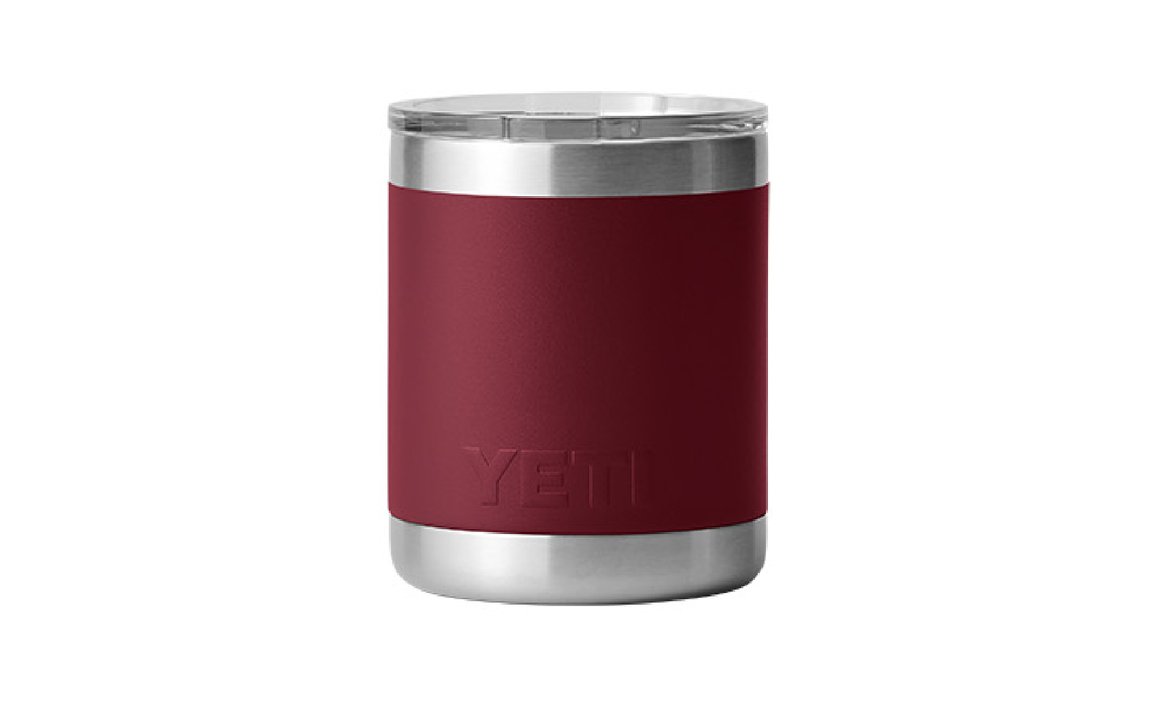 Yeti Rambler 10 Oz Lowball Tumbler with Lid - Harvest Red - Insulated Stainless Steel Cup for Whiskey, Cocktails & Hot Drinks - Perfect for Home, Office & Outdoor Use