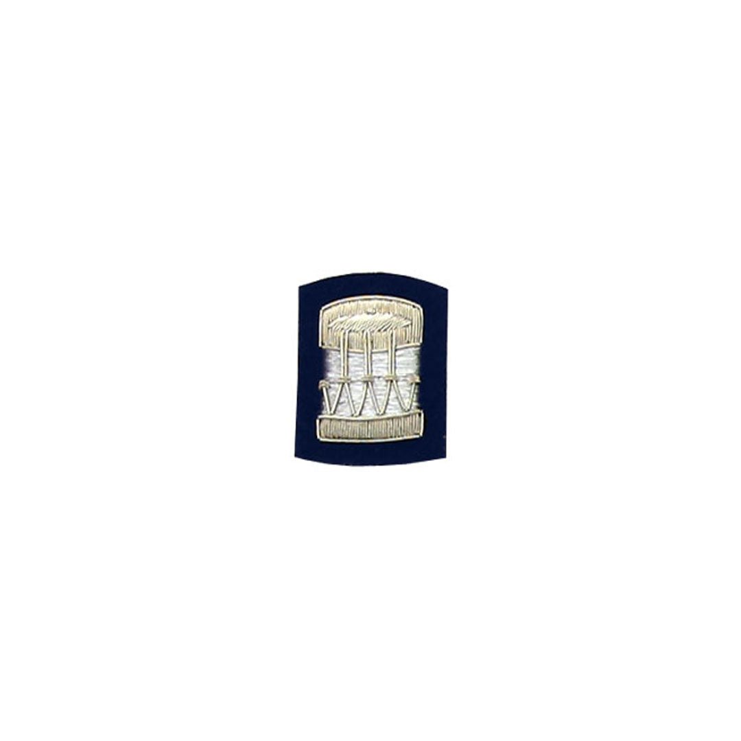 Silver Bullion Drum Badge on Blue - Premium Collectible Coin for Music Lovers & Gift Ideas