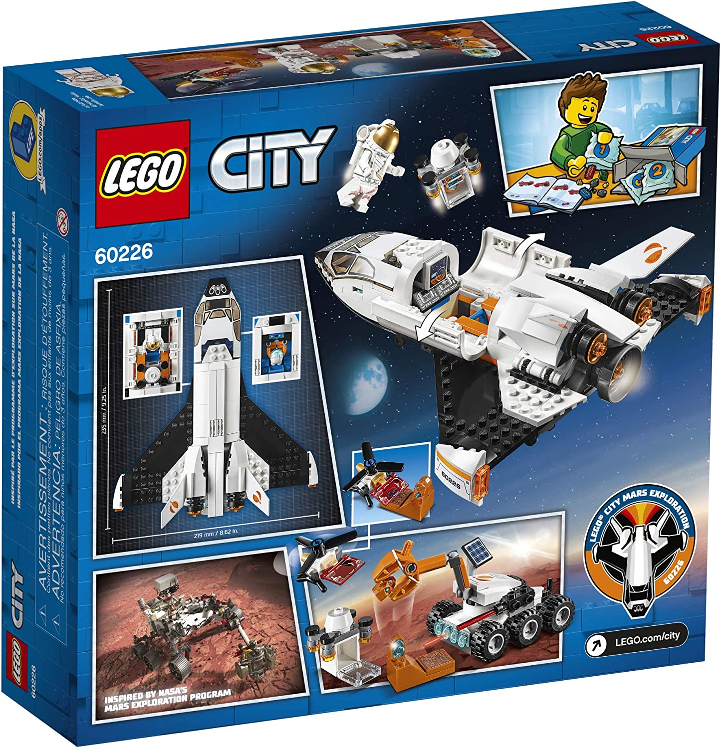 LEGO City Space Mars Research Shuttle 60226 Building Toy Set for Kids - STEM Learning & Space Exploration Play