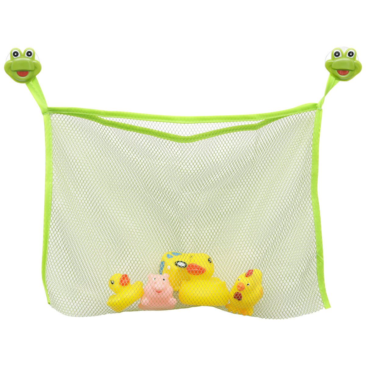 Waterproof Bath Toy Storage Bag with Frog Suction Cups - Organize Kids' Bath Toys for Bathtub & Shower Time Fun