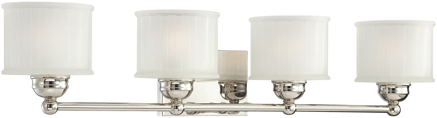 Minka Lavery 6734-1-613 Wall Light Fixture - 4-Light Reversible Bath Vanity Lighting, 400W, Polished Nickel Finish - Perfect for Bathroom, Powder Room, and Dressing Area Illumination