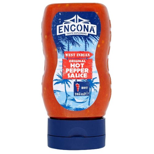 Encona West Indian Original Hot Pepper Sauce 285ml - Authentic Caribbean Flavor for Cooking, Grilling & Spicy Food Lovers
