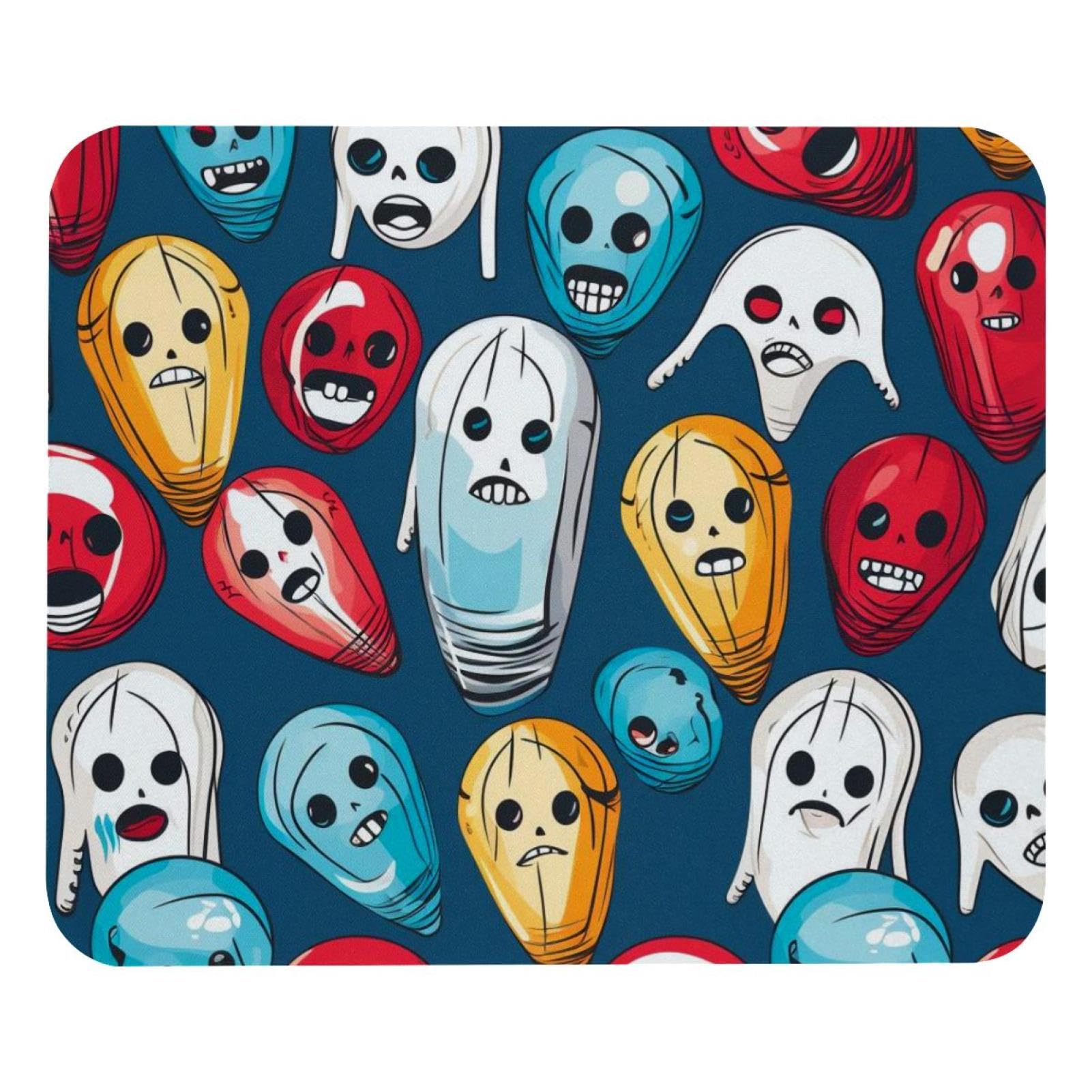Funny Cartoon Bowling Ball Desk Mat - Non-Slip Rubber Base Gaming Mouse Pad for Work & Play | Perfect for Office, Home & Gaming Setups | Small Desk Pad for Keyboard & Mouse Comfort