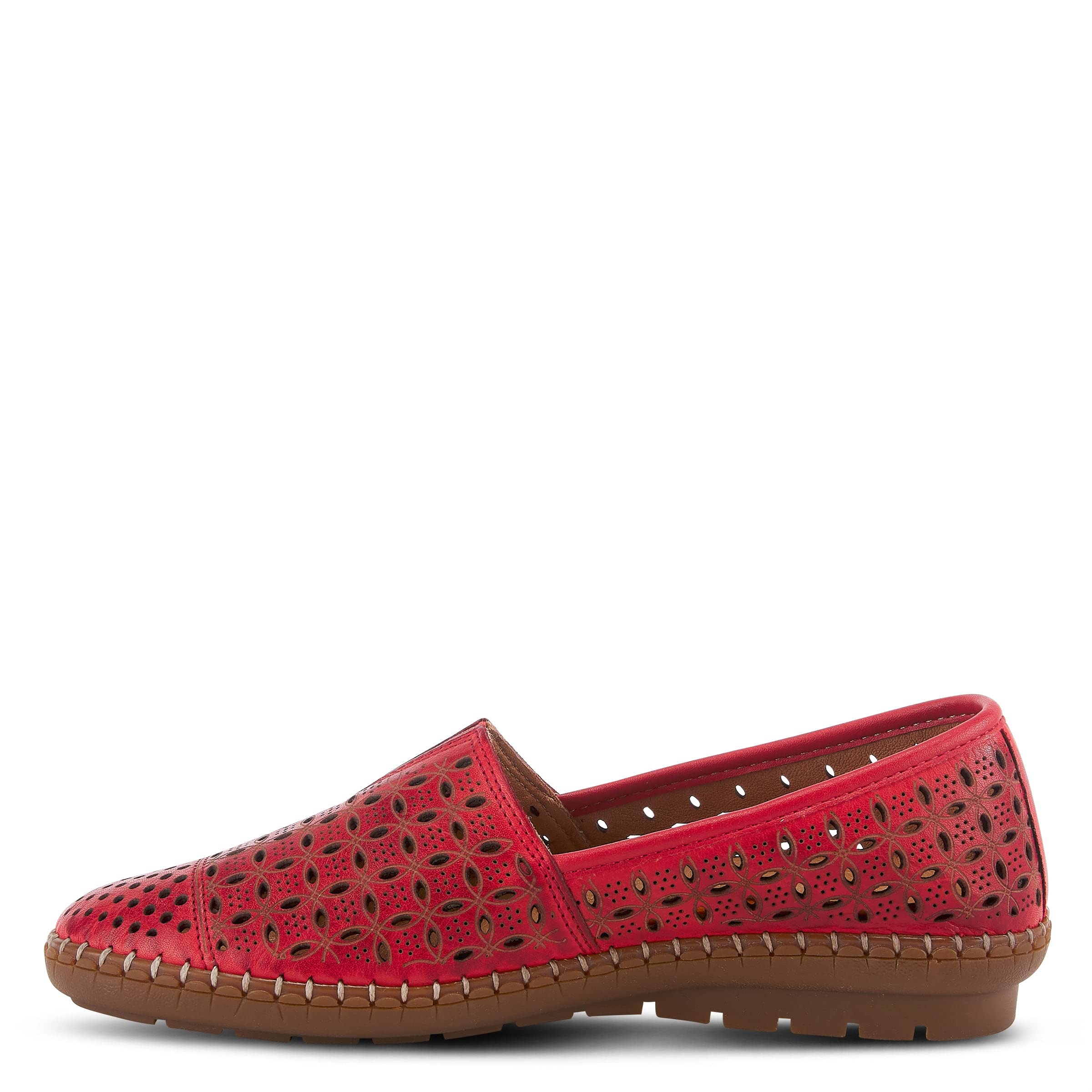 Spring Step Oralis Leather Loafers for Women - Comfortable Slip-On Shoes with Non-Slip Rubber Outsole - Casual Low Heel Loafers for Work, Office & Everyday Wear