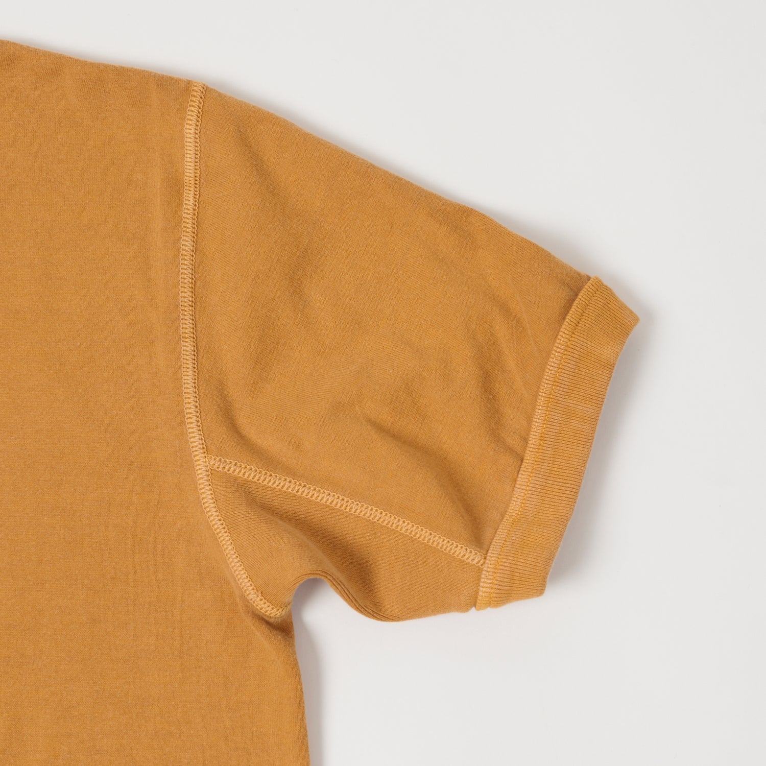 Full Count 5222 Flat Seam Heavyweight Short Sleeve T-Shirt in Saffron - Premium Cotton Tee for Men, Casual Wear & Street Style Outfits