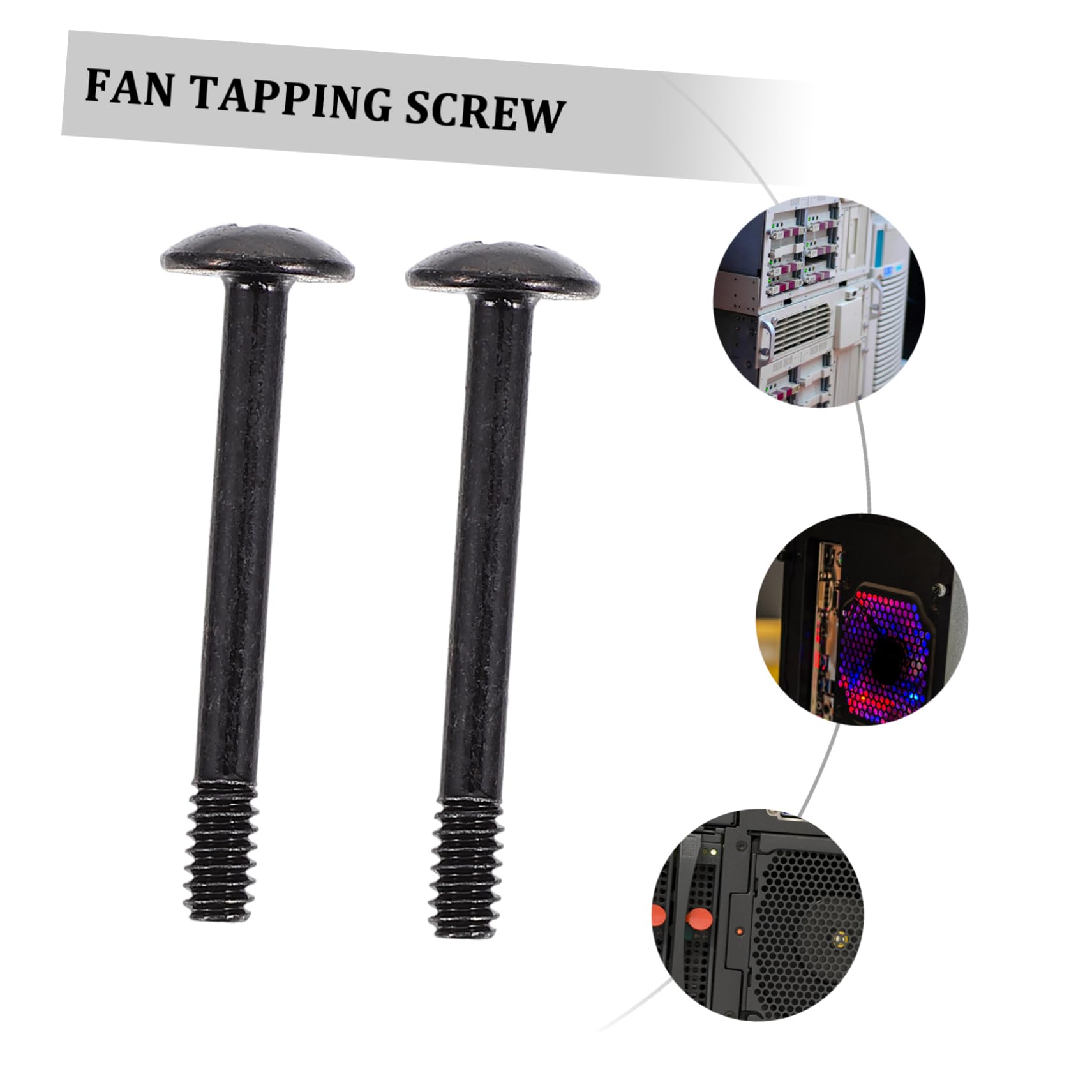 Homoyoyo 100 Pcs Black Self-Tapping Computer Case Fan Screws - Fastener Kit for PC Case, Laptop, Ceiling Fan & Cooler Installation - Durable Case Fan Accessories for Easy Cooling System Setup