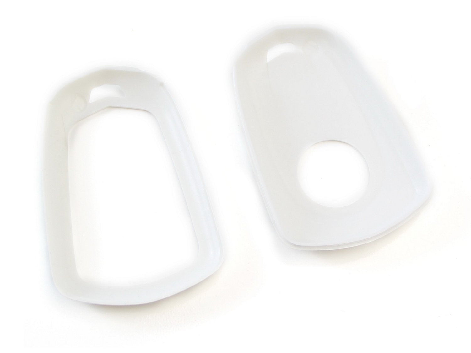 Glossy White Smart Key Fob Shell Replacement for 2015+ Cadillac ATS CTS XTS Escalade - Perfect Fit, Durable Cover for Keyless Entry Remote (Ideal for Daily Use, Car Enthusiasts & Vehicle Protection)