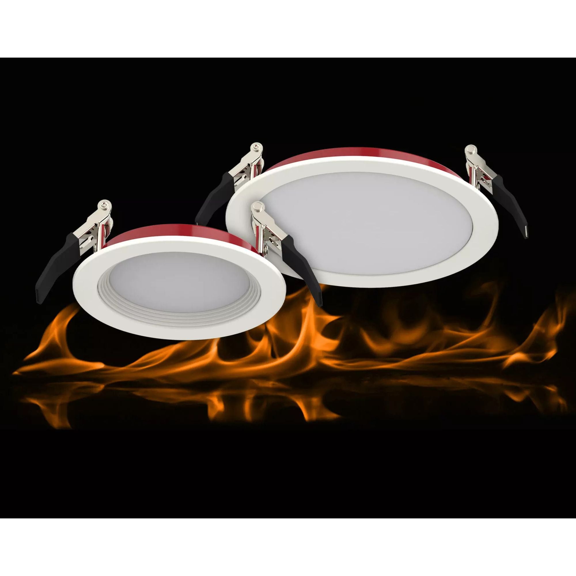 6 Inch Fire Rated Wafer LED Recessed Light - 1400 Lumens, 5 Color Temperatures (2700K-6500K), Baffle Trim - Perfect for Bedroom, Kitchen & Commercial Spaces