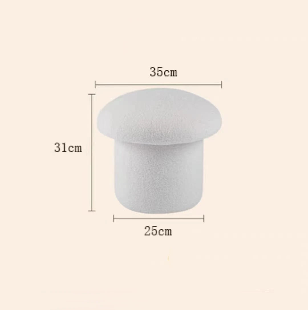 Mushroom Shaped Makeup Stool - Adjustable Height Vanity Stool with Soft Cushion for Dressing Room, Bedroom & Beauty Salon - Elegant Home Decor & Comfortable Seating