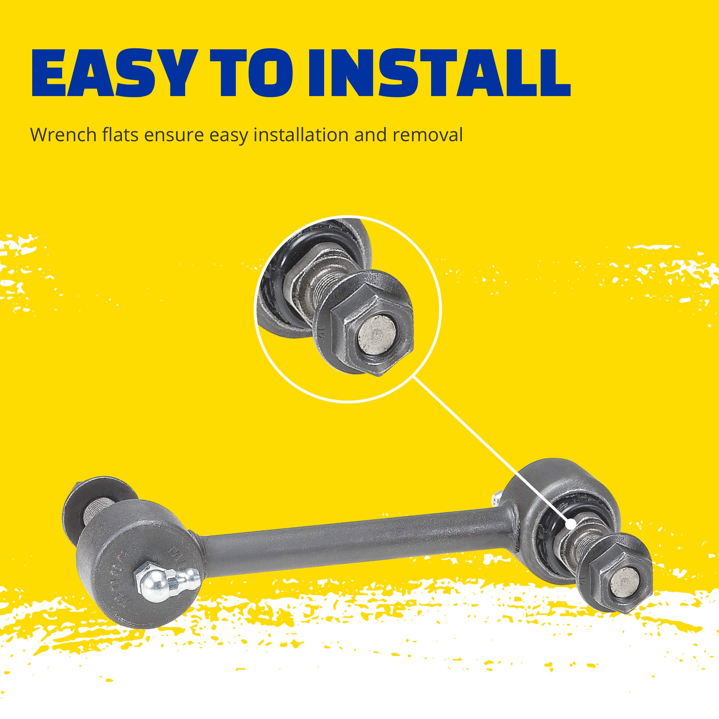 MOOG K6700 Suspension Stabilizer Bar Link Kit for Jeep Wrangler JK & JL (2007-2023) - Front & Rear Sway Bar End Links - Off-Road, Daily Driving & Towing Upgrade