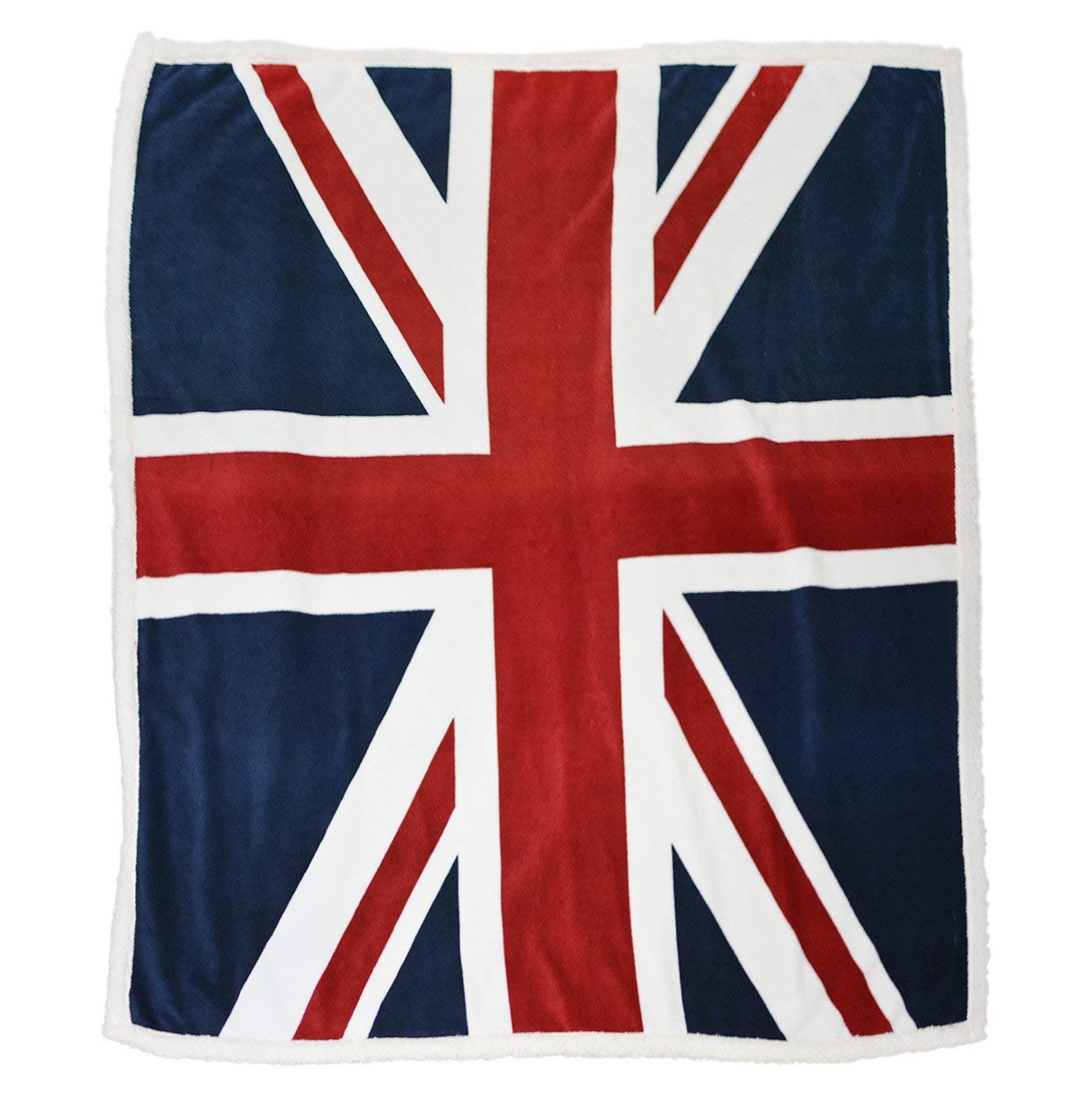 Brandream 2-Pack Fleece Throw Blankets - American Flag & British Flag Designs | Soft Cozy Blankets for Couch, Bed, Camping & Outdoor Use