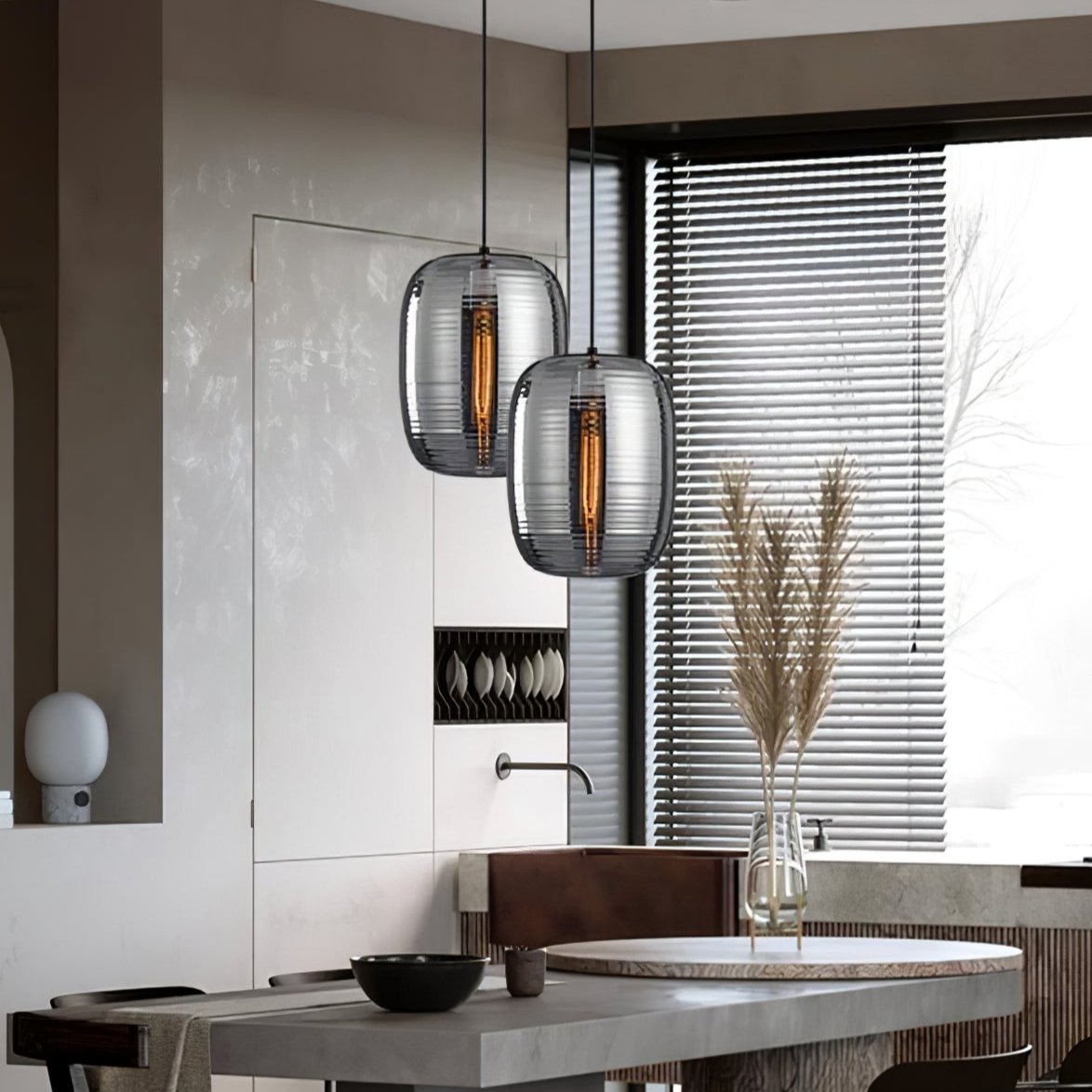 Aayla Modern Pendant Light - Elegant Hanging Lamp for Living Room, Bedroom, Dining Room & Kitchen | Dimmable LED Ceiling Light Fixture with Adjustable Height