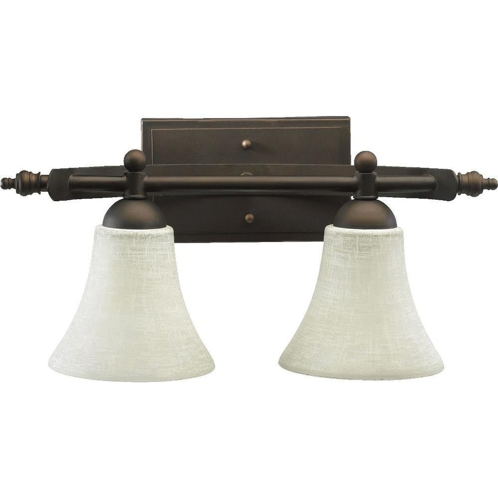 Quorum International Aspen 2-Light Vanity Fixture in Oiled Bronze Finish - 5077-2-86 - Elegant Bathroom Lighting for Modern Homes & Luxury Hotels