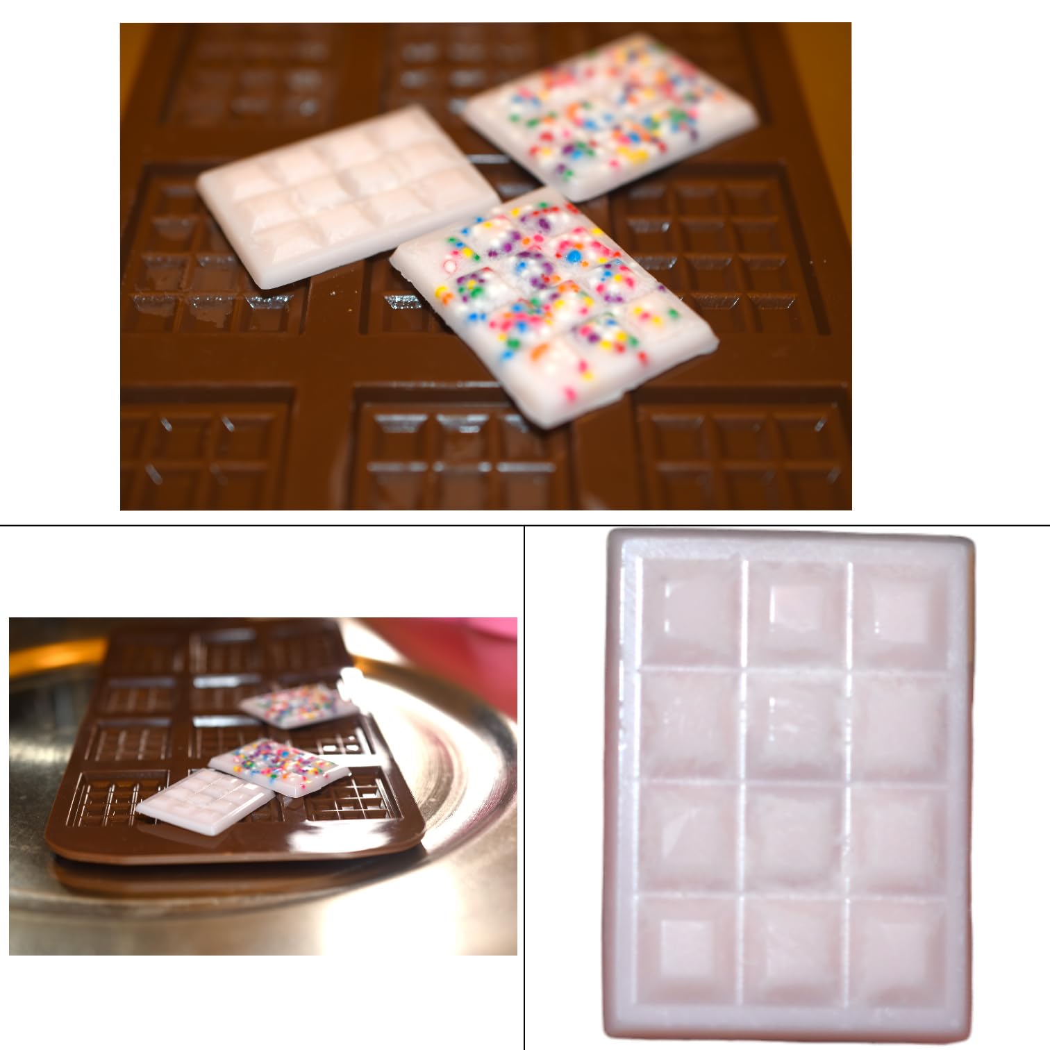 Thin Mini Waffle Chocolate Chip Cookie Silicone Mold (2-Pack) - Food Grade, Dishwasher Safe & Heat Resistant - Perfect for Baking Waffles, Cookies, Candies & Fondant - Great for Home Baking, Party Treats & Gift Making