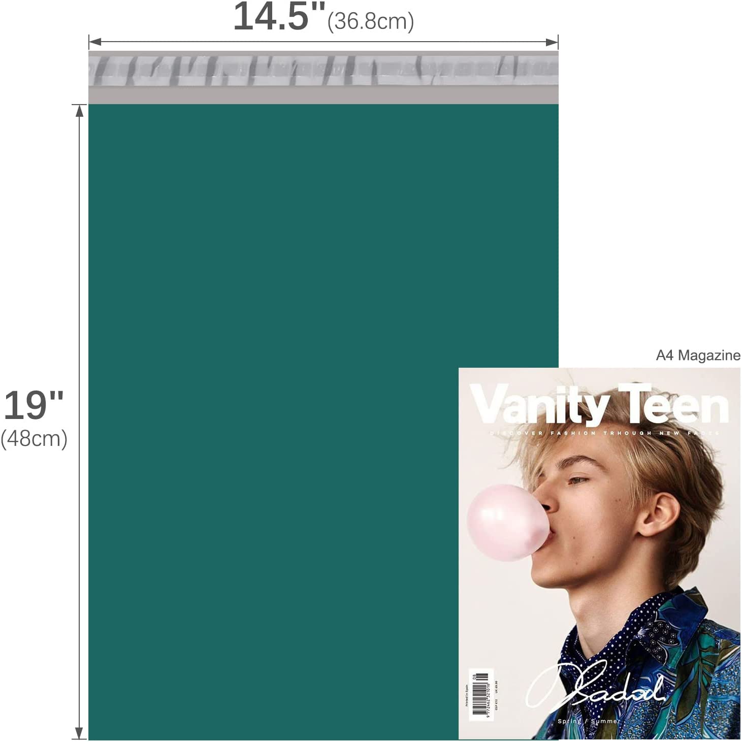 14.5x19 Inch Eco-Friendly Poly Mailer Envelope Shipping Bags - Waterproof & Durable Forest Green Mailing Pouches for Ecommerce, Clothing, Books & Small Packages | Perfect for Online Sellers & Small Businesses