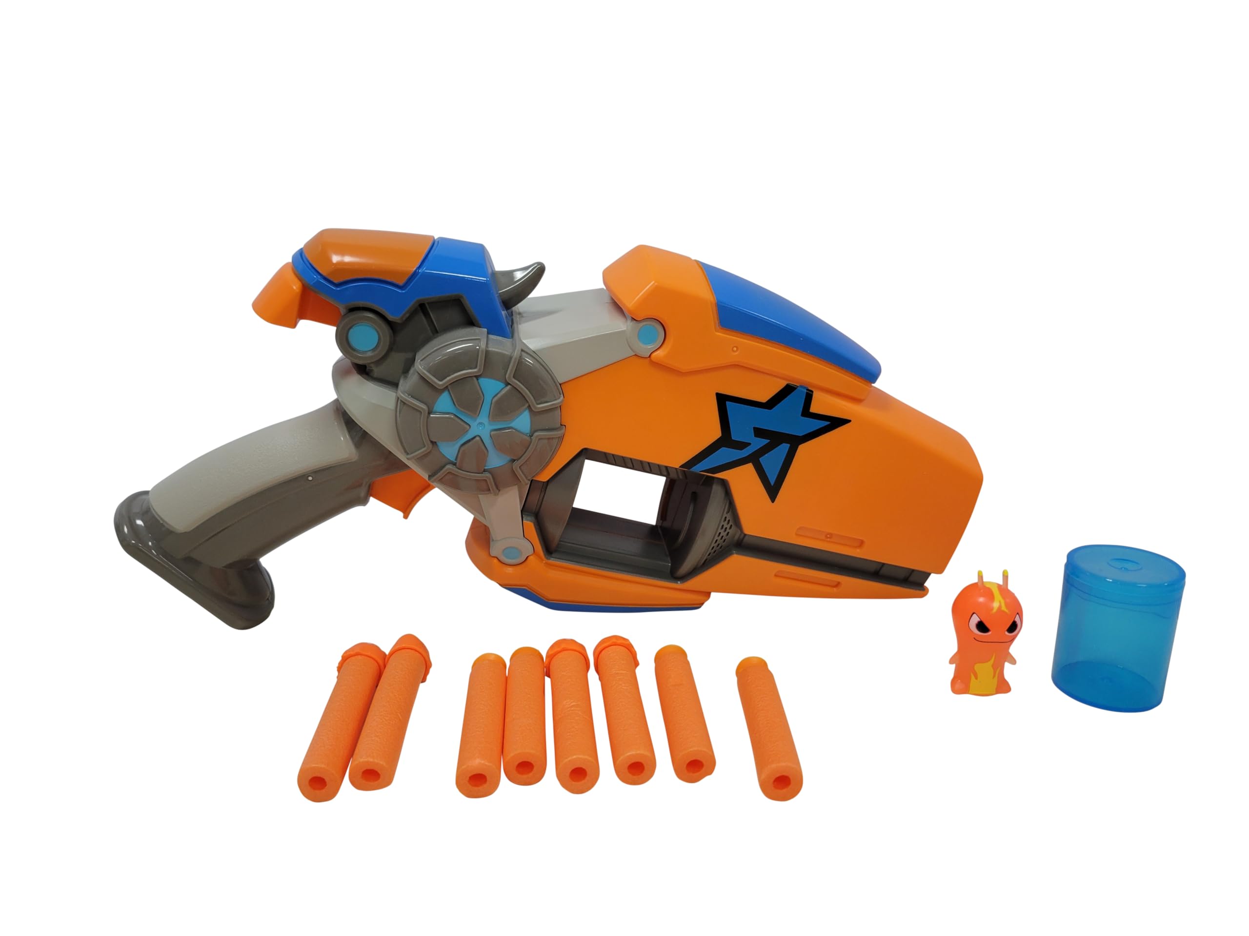 SLUGTERRA Blaster LUU04 Toy Gun with 6 Projectiles & Rotating Barrel - Kids Outdoor Play Toy for Ages 4+ | Perfect for Backyard Battles, Nerf Wars & Action Role Play Games