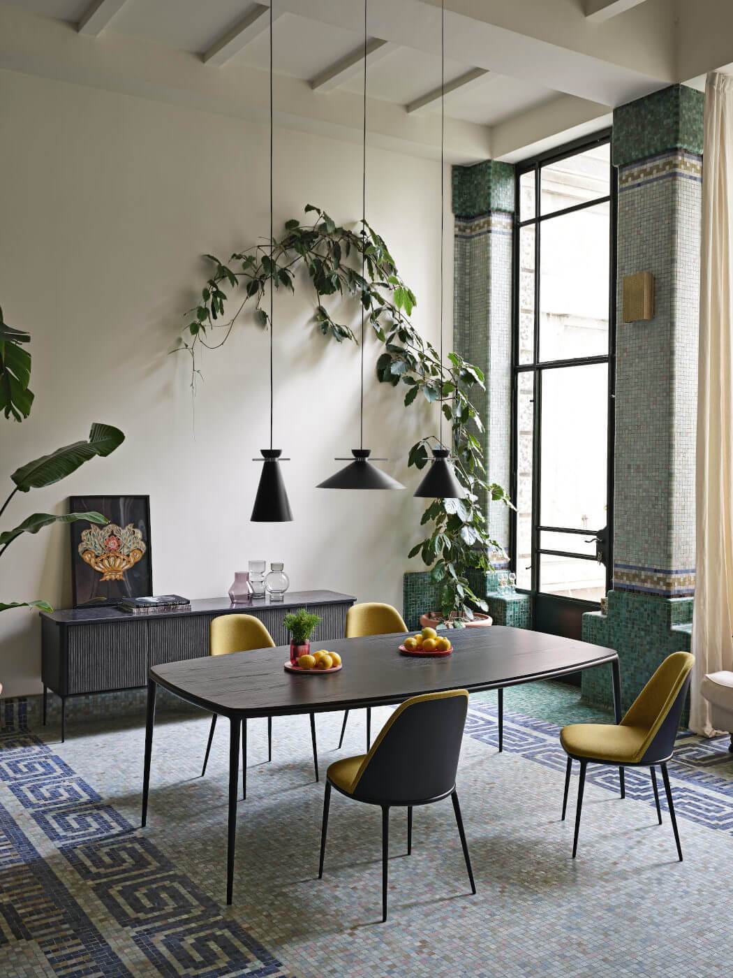 Midj Lea Modern Dining Table - Solid Wood Kitchen Table for 6 - Perfect for Family Dinners & Entertaining Guests
