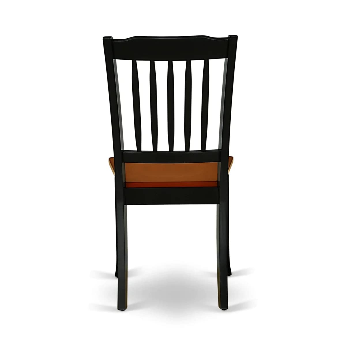East West Furniture MZDA5-BCH-W 5-Piece Black & Cherry Dining Set with Drop-Leaf Table (36x54 Inch) and 4 Chairs - Perfect for Small Kitchens, Breakfast Nooks & Compact Dining Spaces