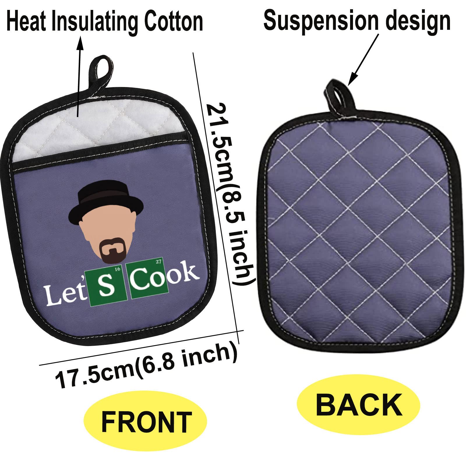 Funny Crime TV Show Oven Mitts & Pot Holders - Best Gifts for TV Show Fans - Heat Resistant BBQ Grilling Gloves for Cooking Enthusiasts - Perfect for Friends & Family - Ideal for Kitchen Use, BBQ Parties, and Cooking Shows