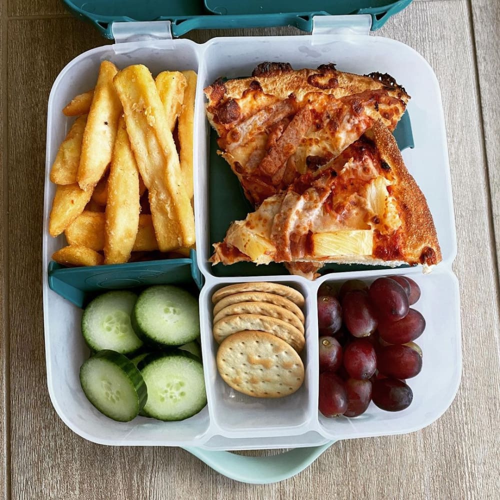 Large Insulated Lunch Box for Kids - Bento Box with Lemon Twist Design - Perfect for School, Picnics & Outdoor Activities
