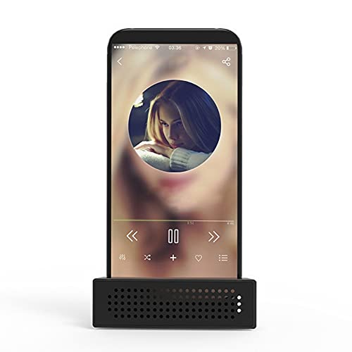 iKASUS Portable Phone Stand with Built-in Sound Amplifier - No Bluetooth or Charging Needed - Hands-Free Speaker Holder for Music, Movies & Videos (Black) - Perfect for Home, Office & Travel Entertainment