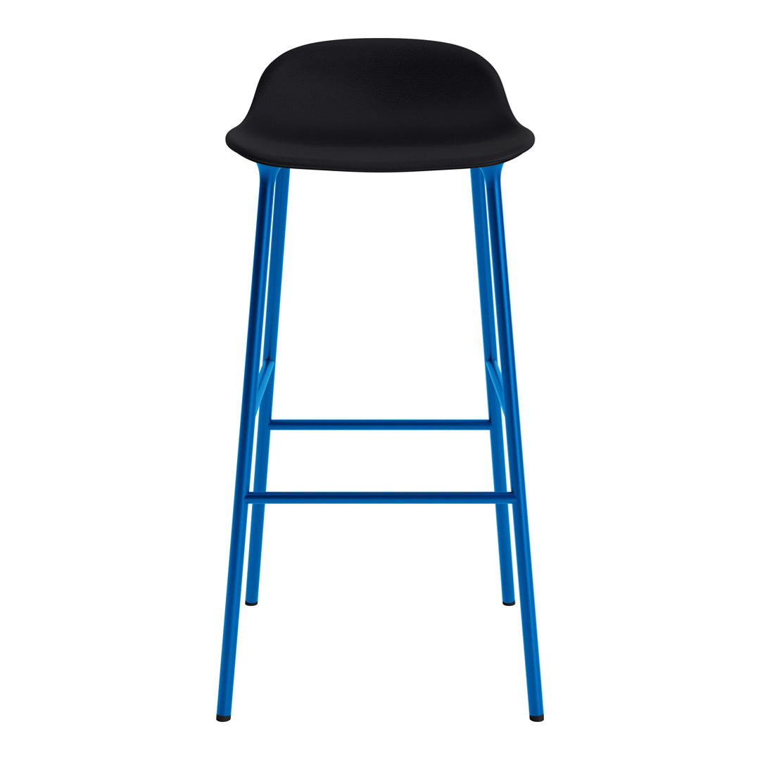 Modern Form Bar Stool with Metal Legs & Upholstered Seat - Perfect for Kitchen Islands, Home Bars & Commercial Use