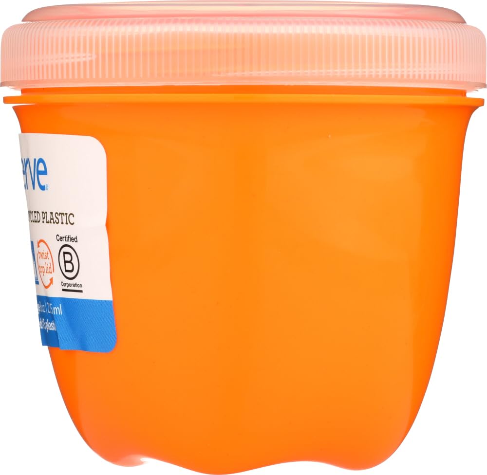 8oz Mini Round Orange Food Storage Containers - 12 Pack | BPA-Free, Airtight & Stackable | Perfect for Meal Prep, Snacks & Leftovers