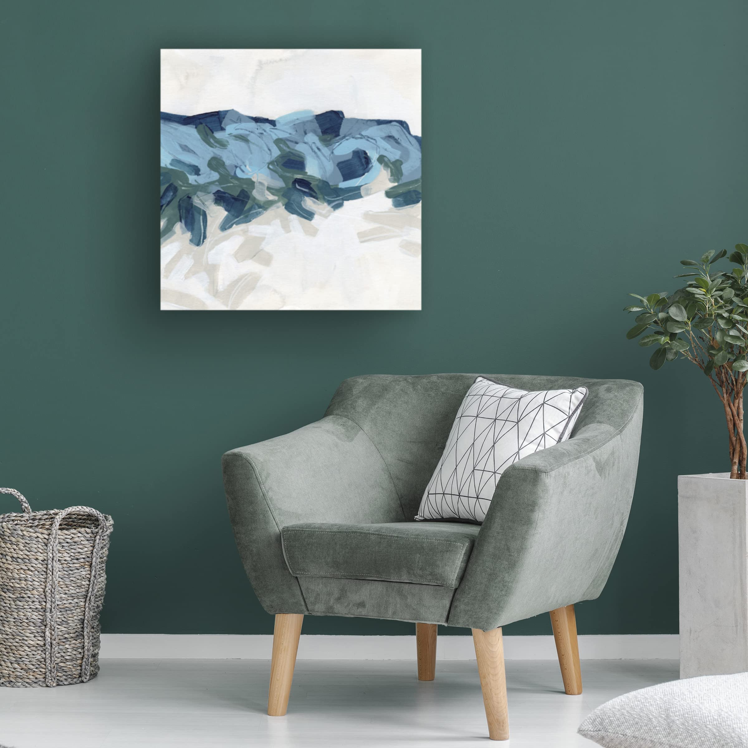 Trademark Fine Art 'Mountain Strata I' Canvas Wall Art Print by June Erica Vess - Nature Landscape Painting for Living Room, Bedroom & Office Decor