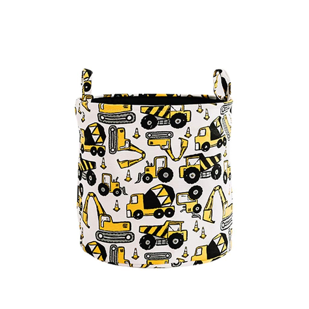SFYSP Large Cartoon Canvas Storage Basket for Kids - Baby Clothes Organizer, Toy Bin & Laundry Hamper - Perfect for Nursery, Playroom & Closet Organization (Color: C)