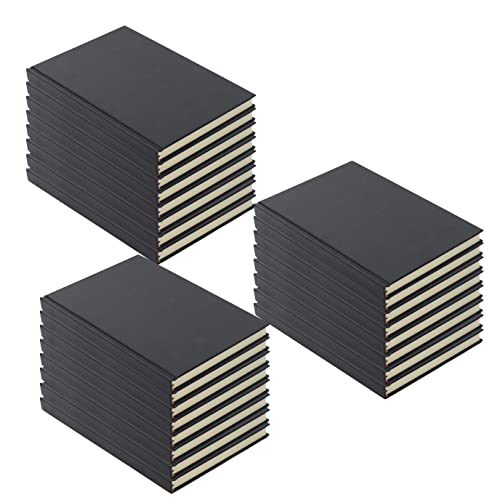 ELIZO 24-Pack Bulk Notebooks for Work & School | A5 Ruled Black Lined Journals for Office, College & Small Business Supplies | Perfect for Note-Taking, Journaling & Office Organization