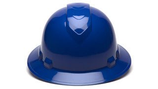 Blue Hard Hat Ridgeline Full Brim Safety Helmet - Box of 10 for Construction, Industrial & Outdoor Work Protection