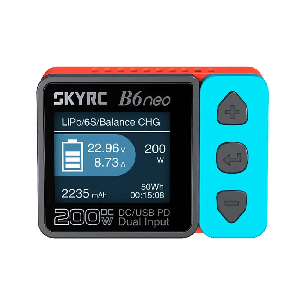 SKYRC B6 B6neo 200W DC 80W PD Smart LiPo Battery Balance Charger Discharger for RC Drones Cars Airplanes - Perfect for Hobbyists and Professionals