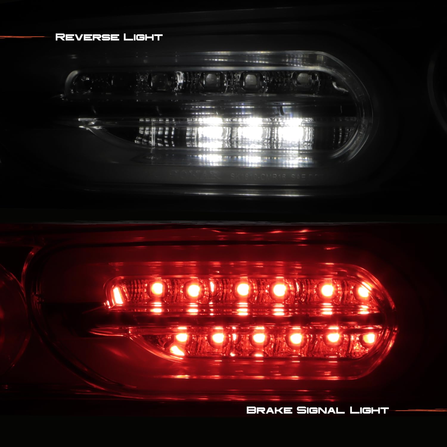AKKON LED Sequential Turn Signal Tail Lights for 2016-2018 Chevy Camaro - Chrome Housing Brake Lamps with Halogen Compatibility (Pair) - Perfect for Night Driving & Car Customization