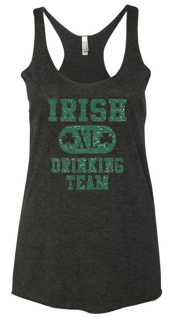 Ladies St. Patrick's Day Irish Drinking Team Tri-Blend Racerback Tank Top - Comfortable & Stylish for Pub Crawls, Parties & Irish Festivals
