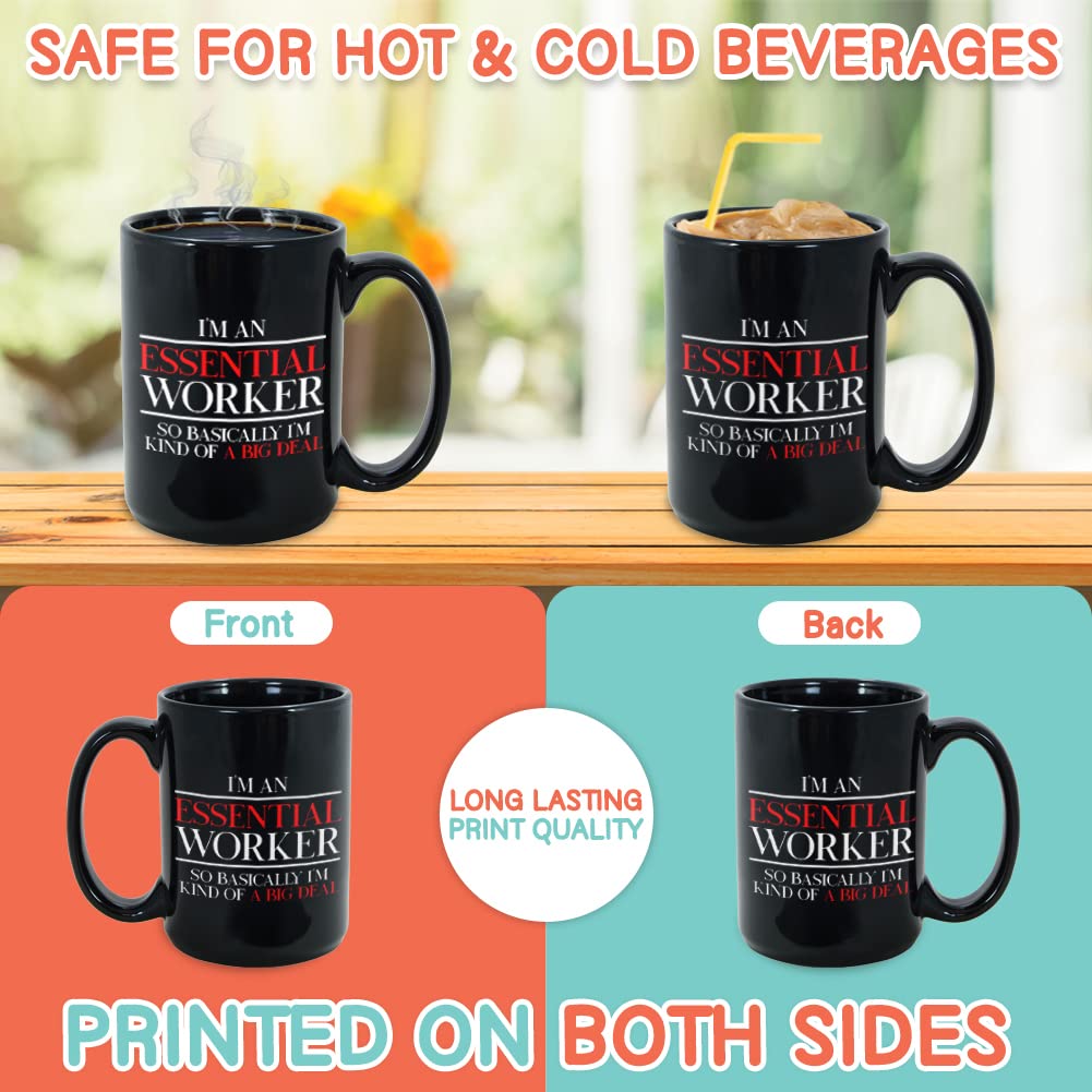 15 oz Black Bubble Hugs Appreciation Coffee Mug - Perfect Employee Gift, Teacher Appreciation Present, Retirement Gift for Boss or Principal - Ideal for Office Use, End of Year Celebrations & Daily Coffee Breaks